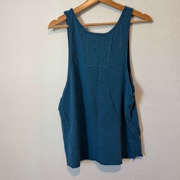Aviator Nation x Soul Cycle Blue Sleeveless Racerback Tank Top Womens Size Large - Picture 5 of 6